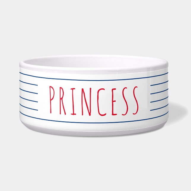 Écuelle Bleu Nautique avec Bleu Rouge Été (Devant)