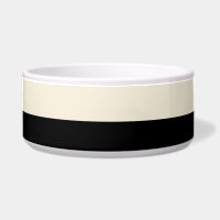 Blocs de couleur Ceramic Food Water Bowl (Noir/Oeu