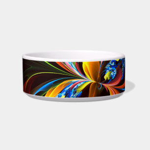 Écuelle Blue Orange Floral Moderne Art Abstrait Motif #03