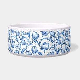 Écuelle Blue Tulip motif floral vintage