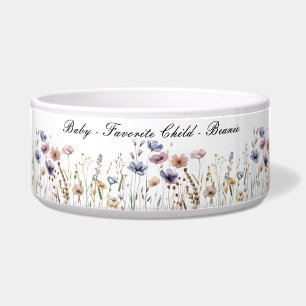 Écuelle Bol à compagnie de fleurs sauvages boho Enfant pré