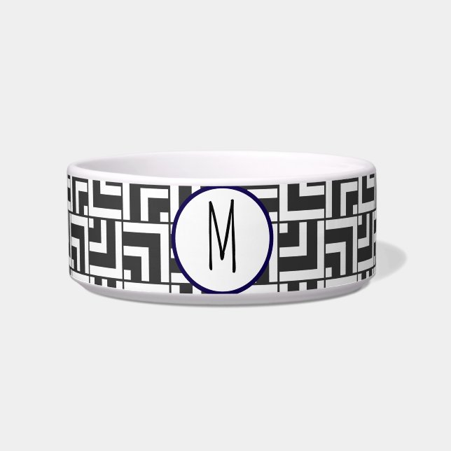 Écuelle Bol à monogramme de forme jarre au gingembre blanc (Devant)
