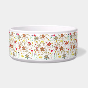Écuelle Bol à motifs de fleurs vives et colorées pour chie