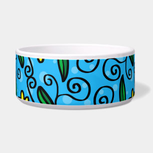 Écuelle Bol à motifs floraux abstraits pour animaux de com