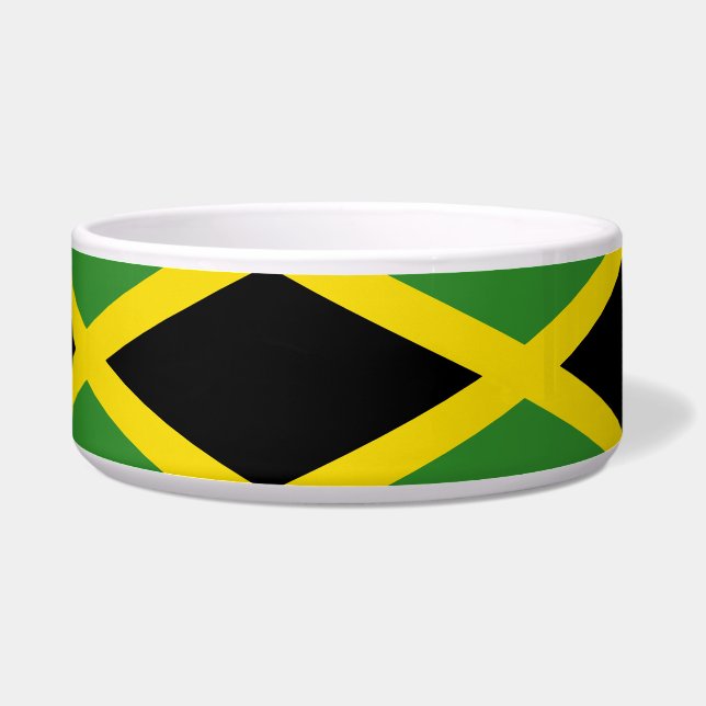 Écuelle Bol à nourriture avec le drapeau jamaïcain (Gauche)