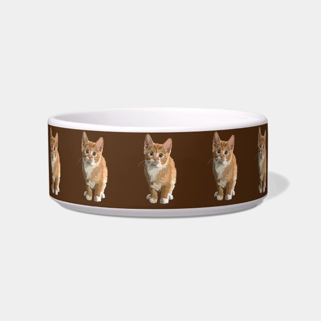 Écuelle bol alimentaire pour chaton miaou  (Devant)