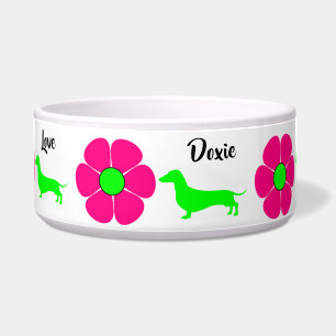 Écuelle Bol alimentaire pour teckel rose Doxies