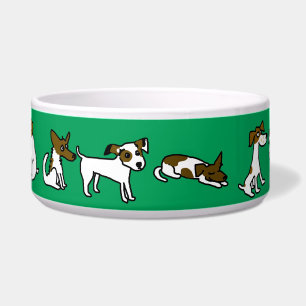Écuelle Bol de chien vert avec Jack Russell
