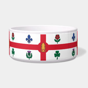 Écuelle Bol de compagnie avec le drapeau de Montréal
