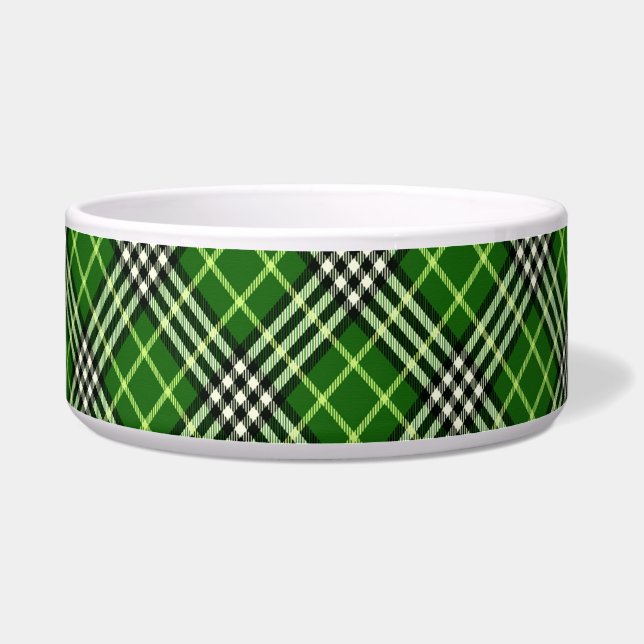 Écuelle bol de nourriture écossaise pour chat plaid (Devant)