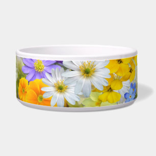 Écuelle bol de nourriture pour chat de fleurs de printemps