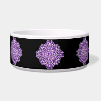 Écuelle bol de nourriture pour chat mandala violet