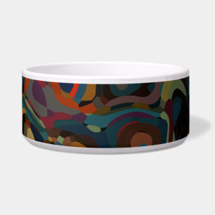 Écuelle Bol en céramique abstrait tourbillonnant coloré po