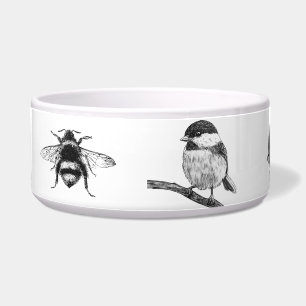 Écuelle Bol en céramique - Bol d'eau Insectes & Oiseaux
