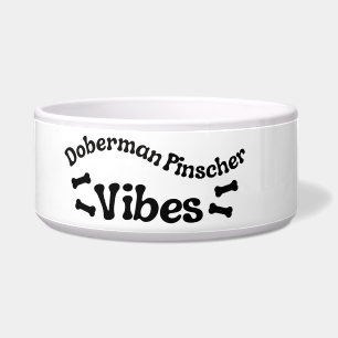 Écuelle Bol en céramique Doberman Pinscher Vibes pour chie