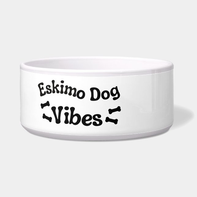 Écuelle Bol en céramique Eskimo Dog Vibes pour chien (Gauche)