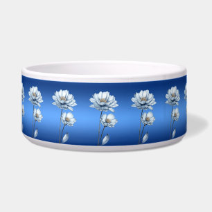 Écuelle Bol en céramique Fleurs à l'aquarelle bleue pour a