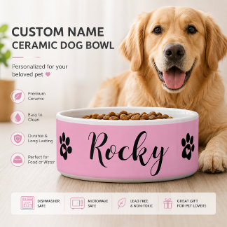 Écuelle Bol en céramique personnalisé pour chien - Nom per