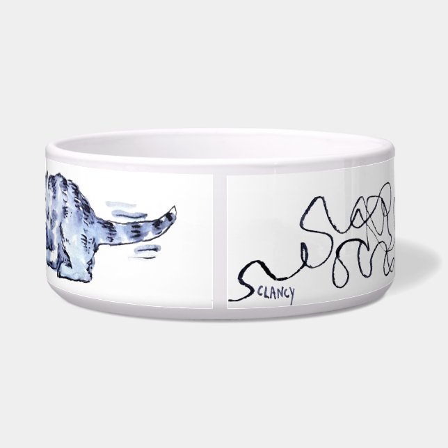 Écuelle Bol en céramique pour chat avec fil à tricoter (Dos)