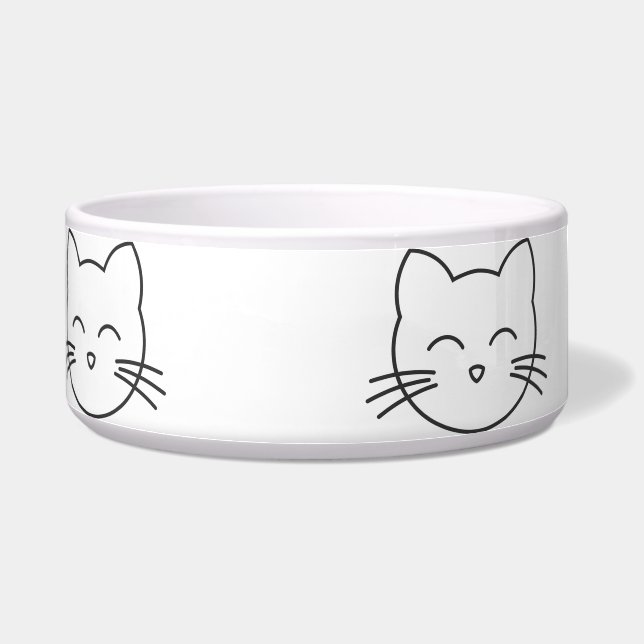 Écuelle Bol en céramique pour chat de compagnie (Droite)