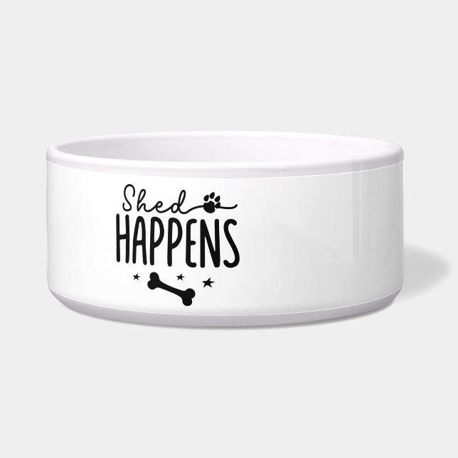 Écuelle Bol en céramique pour chien Shed Happens (Gauche)