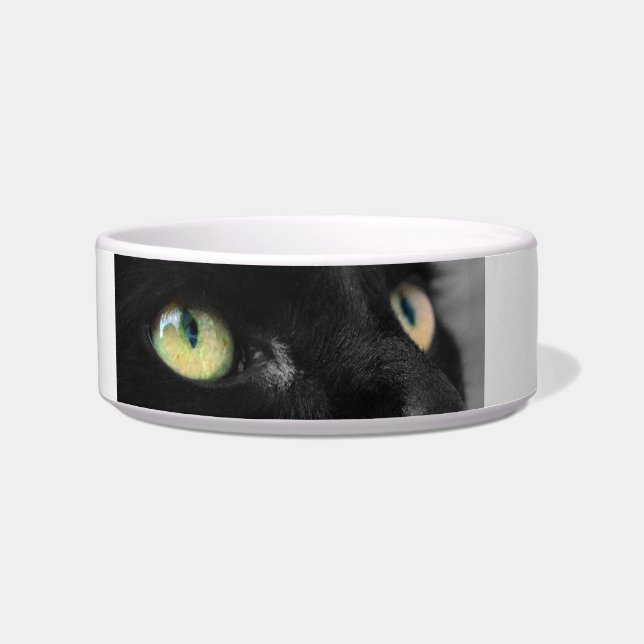 Écuelle Bol noir chanceux d'aliments pour chats (Gauche)
