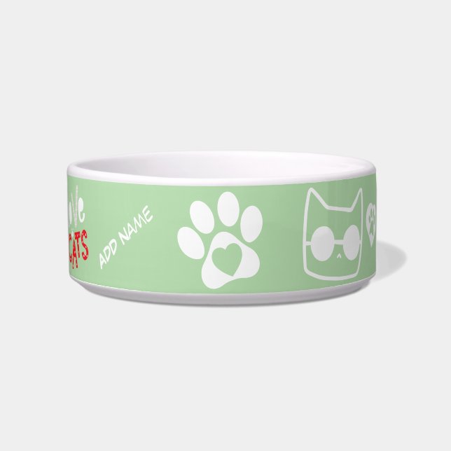 Écuelle Bol personnalisable pour chat - Cadeau personnalis (Devant)