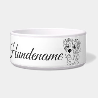 Écuelle Bol personnalisé avec dessin minimaliste de Boxer