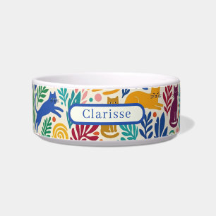 Écuelle Bol personnalisé de chats de style Matisse