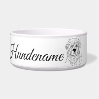 Écuelle Bol personnalisé Leonberger Minimalist Line Art