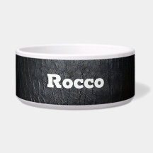 Bol pour animal de compagnie en cuir noir faux dis
