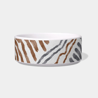 Écuelle Bol pour animal de compagnie rayé tribal bohème