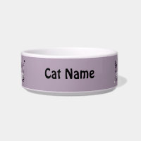 Bol pour animaux de compagnie Chats Violets