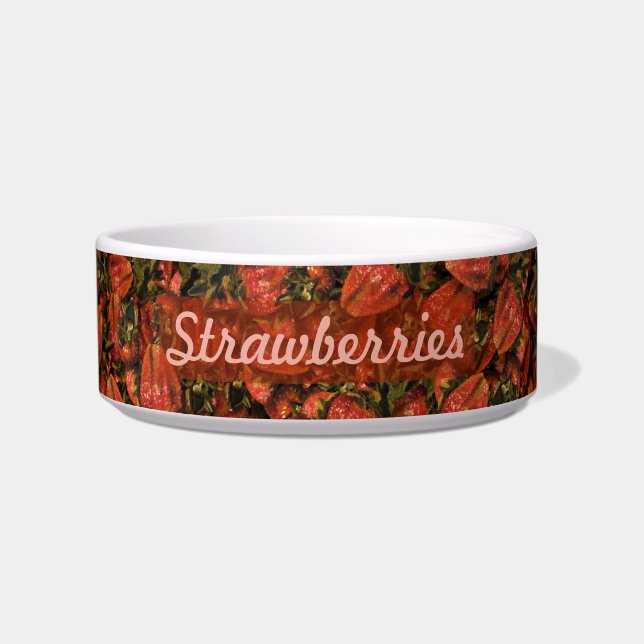 Écuelle Bol pour animaux de compagnie de fraises (Devant)