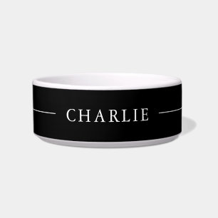 Écuelle Bol pour animaux de compagnie noir et blanc person