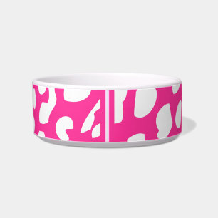 Écuelle Bol pour animaux de compagnie rose et blanc