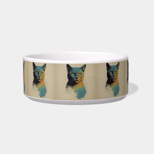 Écuelle Bol pour animaux de la dame aux chats