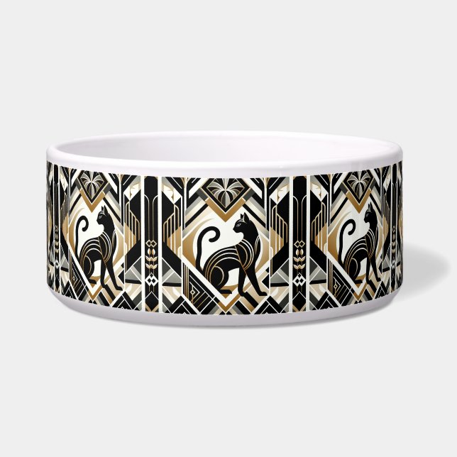 Écuelle Bol pour animaux en céramique décorative abstraite (Devant)