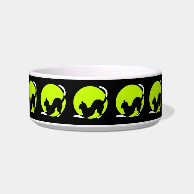 Écuelle Bol pour animaux en silhouette de chat (Droite)