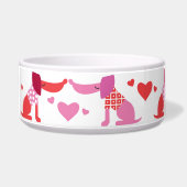 Écuelle Bol pour chien de la Saint-Valentin  (Gauche)