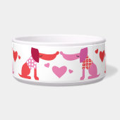 Écuelle Bol pour chien de la Saint-Valentin  (Devant)