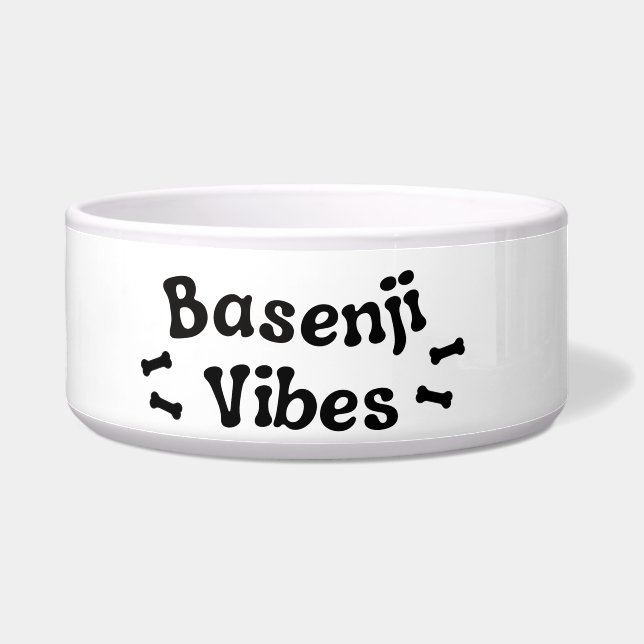 Écuelle Bol pour chien en céramique Basenji Vibes (Gauche)