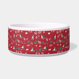 Écuelle Bol pour chien Great Dane Noël Floral Kawaii Anima