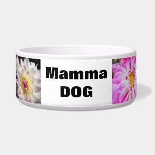 Écuelle Bol pour eau et nourriture de Mamma Chien fleurs d