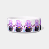 Écuelle Bol pour nom de chat chien shabby floral iris iris (Droite)
