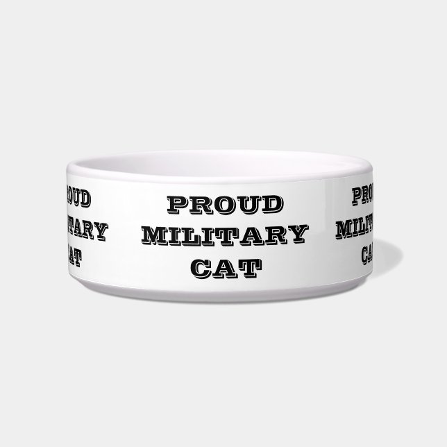 Écuelle Bol Proud Militaire Chat (Devant)