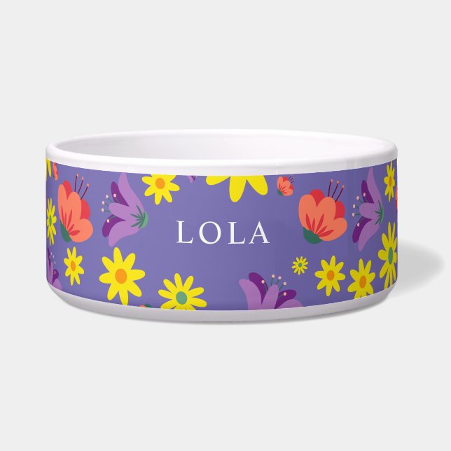 Écuelle Bol Violet Floral (Devant)