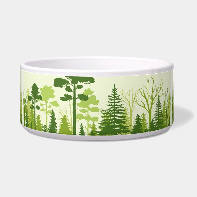 Écuelle  bols pour animaux de la forêt verte (Devant)
