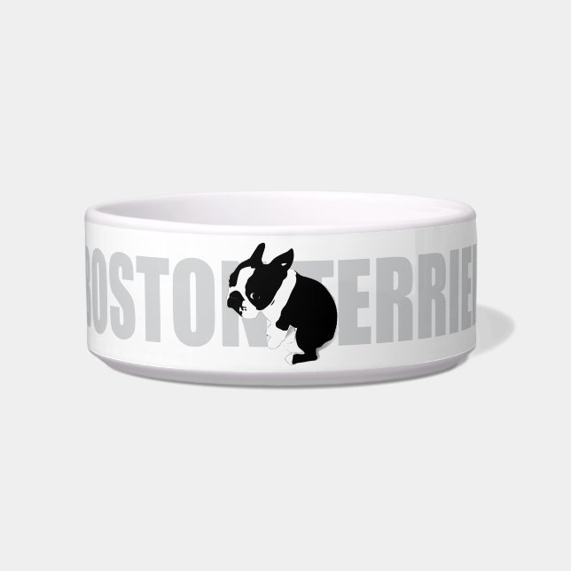 Écuelle Boston Terrier Ceramic Pet Bowl (Devant)