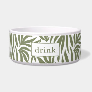 Écuelle Botanique moderne Boire Boire Boire Chien Bowl